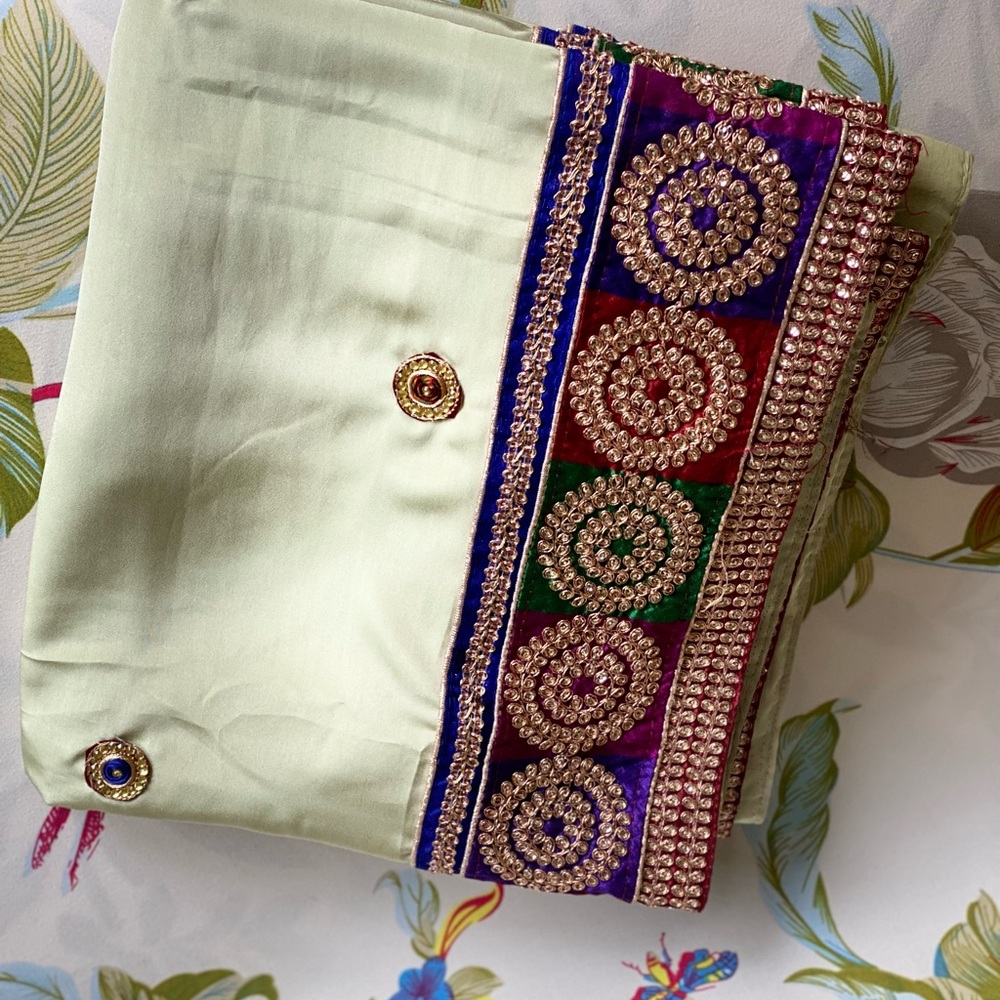 Silk embroidered saree